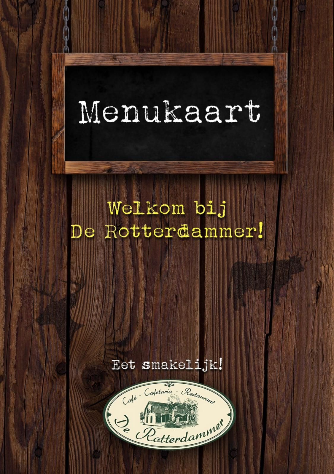 Menukaart van de Rotterdammer te Stoe.